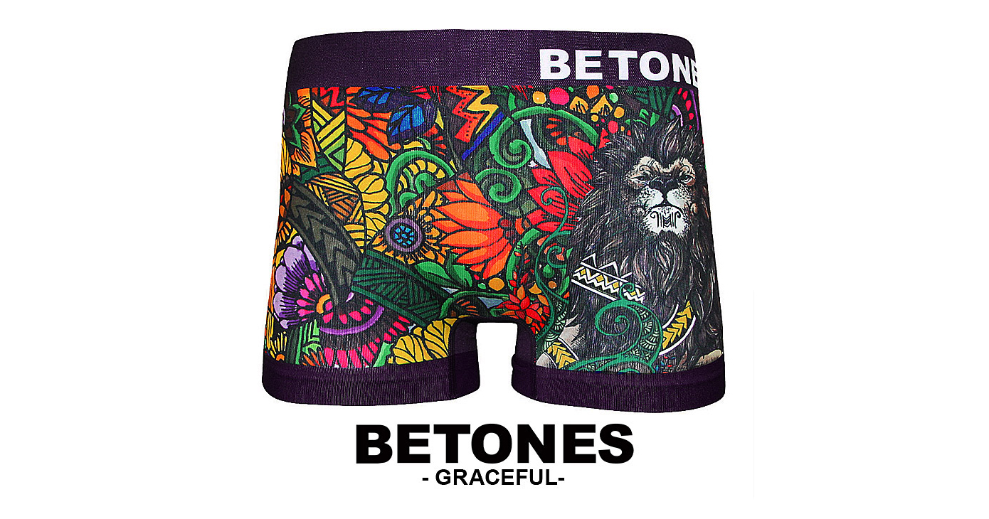 【BETONES】アートフルなデザインのBETONESのボクサーパンツ！君の股間は百獣の王！